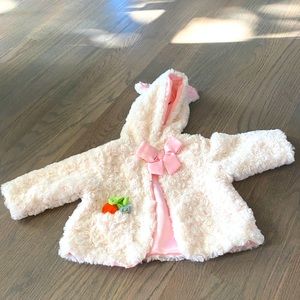 Bunny fuzzy baby jacket